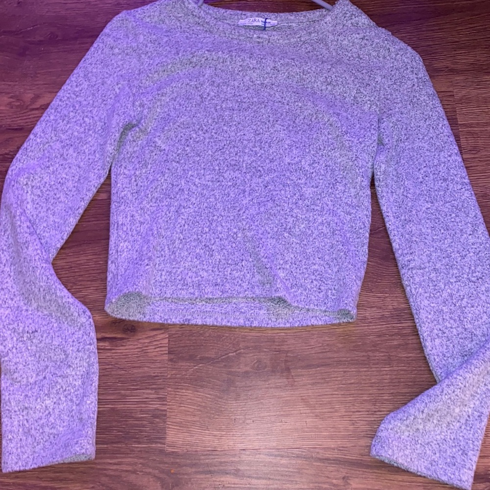 zara grey sweater top